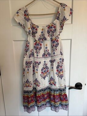 Eyeshadow Floral Off-Shoulder Midi Dress